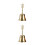 2Pcs Durable Golden Copper Handbell for Buddhist Ceremony Use 4