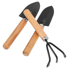 15Pcs Compact Gardening Tools Set Wood and Iron for Indoor Outdoor Use