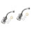 2Pcs Rotating Faucet Extender with Filter Silver Stainless Kitchen Use 4