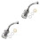2Pcs Rotating Faucet Extender with Filter Silver Stainless Kitchen Use 3