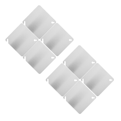 8Pcs Silver Metal Electrical Cover Plates for Junction and Panel Boxes 2