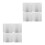 8Pcs Silver Metal Electrical Cover Plates for Junction and Panel Boxes 6