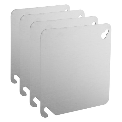 8Pcs Silver Metal Electrical Cover Plates for Junction and Panel Boxes 1