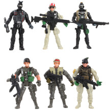 12Pièces Soldats Plastique Vert Gris Pour Playset Et Décor Enfants