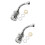 2Pcs Rotating Faucet Extender with Filter Silver Stainless Kitchen Use 7