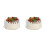 2Pcs White Artificial Food Props Realistic Cake Model for Photo Props 7