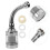 2Pcs Rotating Faucet Extender with Filter Silver Stainless Kitchen Use 9