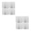 8Pcs Silver Metal Electrical Cover Plates for Junction and Panel Boxes 5