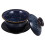 2Sets Decorative Dark Blue Ceramic Chinese Tea Cup Tureen Tea Set 1