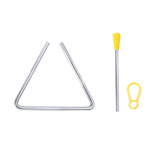2Pcs Silver Triangle Music Instrument Durable Percussion for Playing