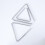 2Pcs Silver Triangle Music Instrument Durable Percussion for Playing 7