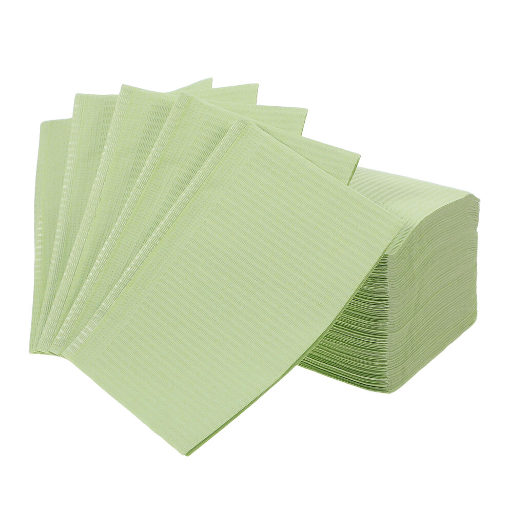 Happyyami Light/Green 125Pcs Single-Use Nail Table Mats For Tattoo And Manicure