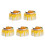 5Pcs Yellow Artificial Cake Display Model for Birthday Decor 6