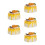 5Pcs Yellow Artificial Cake Display Model for Birthday Decor 4