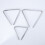 2Pcs Silver Triangle Music Instrument Durable Percussion for Playing 9
