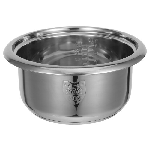 2Pièces Conteneur Cuisson Acier Cuiseur Argenté 2