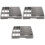 3Pcs Grey Plastic Cutlery Storage Box Portable Kitchen Organizer Case 4