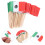 200Pcs Country Flag Picks Disposable Fruit Appetizer Toothpicks 11