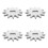 4Pcs Silver Alloy Jack Gear Assembly for Stable Heavy Duty Lifting 4