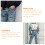 2Pcs Silver Zinc Alloy Hip-Hop Pants Chain Multi-Layer Jeans Accessory 7