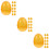 36St Gouden ABS Vulbare Eieren Plastic Party Geschenkdoosjes 10
