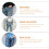 2Pcs Silver Zinc Alloy Hip-Hop Pants Chain Multi-Layer Jeans Accessory 5