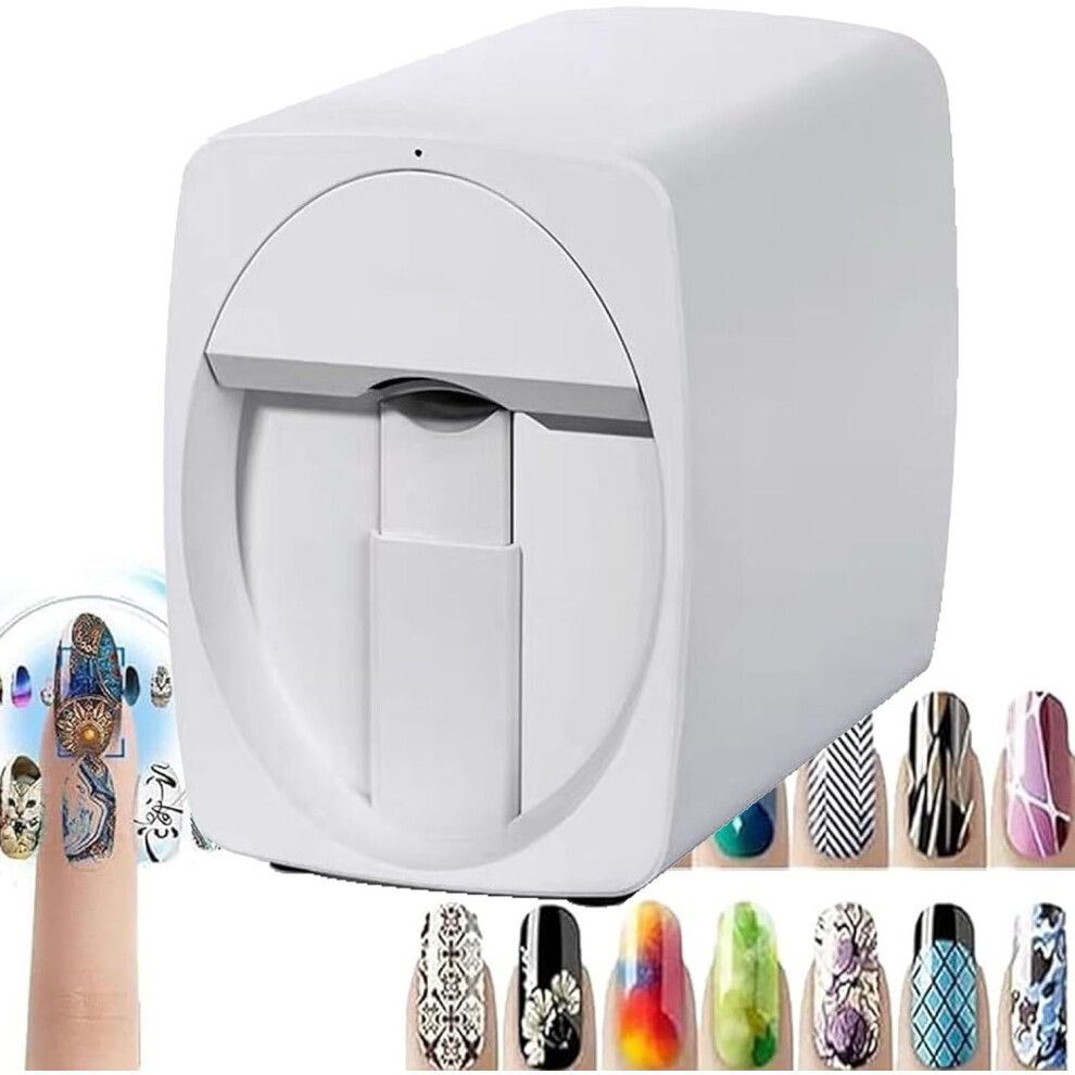 White Professional 3D Nail Printer With Fast Resolution Printing And Smart App Control For Salon Or Home