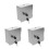3Pcs Stainless Steel Waterproof Outlet Box Lockable Wall Socket Cover 7