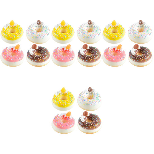 16Pcs High Simulation PU Donuts Models Faux Doughnuts for Party Decor 2