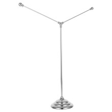 1 pezzo di asta portabandiera da interni con base per scrivanie da ufficio, design con base circolare, colore argento