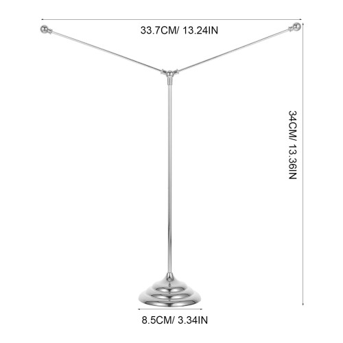 Mâts de drapeau d'intérieur avec support de décoration électrique pour bureau, argent 1
