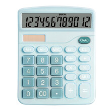 Tischrechner mit großem 12-stelligem Display, Dual-Power-Funktion, große Tasten für Büro, Beruf, Zuhause und Schule