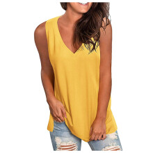 Camiseta sin mangas lisa informal para mujer, ropa de verano básica informal, camisola elegante, tops sin mangas para vacaciones 2025