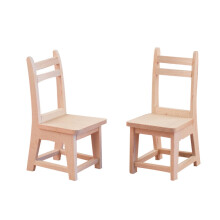 Wooden backrest chairs layout props set
