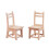 Wooden backrest chairs layout props set 1