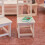 Wooden backrest chairs layout props set 8