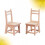 Wooden backrest chairs layout props set 6
