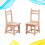 Wooden backrest chairs layout props set 4
