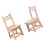 Wooden backrest chairs layout props set 7