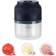 Elektromos fokhagyma aprító, 300 ml, 3 pengés, újratölthető mini konyhai robotgép – kompatibilis hagymával, fokhagymával, chilivel,
