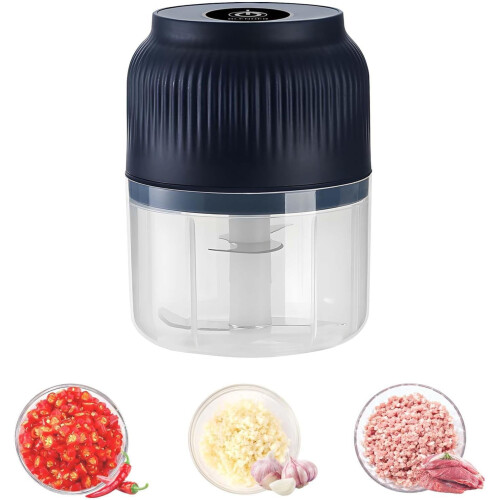 Ηλεκτρικός κόφτης σκόρδου, 300ml, 3 λεπίδων, επαναφορτιζόμενος μίνι επεξεργαστής