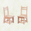 Wooden backrest chairs layout props set 2
