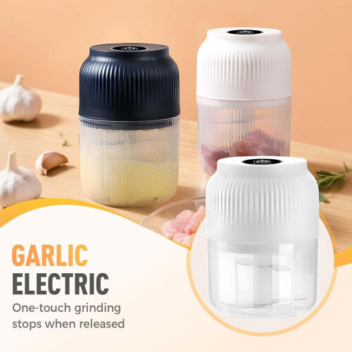 Ηλεκτρικός κόφτης σκόρδου, 300ml, 3 λεπίδων, επαναφορτιζόμενος μίνι επεξεργαστής 2