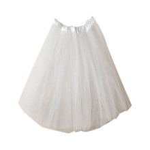 Zomerrokje in de aanbieding! Hoogwaardig geplooid gaasrokje voor dames, korte tutu-dansrok voor volwassenen, wit, gratis verzending.