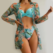 Módní ležérní sexy kravatové s vysokým pasem, křišťálové sexy třídílné plážové dámské plavky, bikiny, sady, tankiny, plavky pro