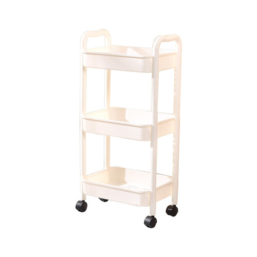 Plastic Kitchen Storage Cart 3-Tier with Casters 15x10x32 2