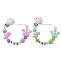 2Pcs Pacifier Clip,Food-Grade Silicone Beads Pacifier Holder,Multi-Purpose Compatibility Binky Clips