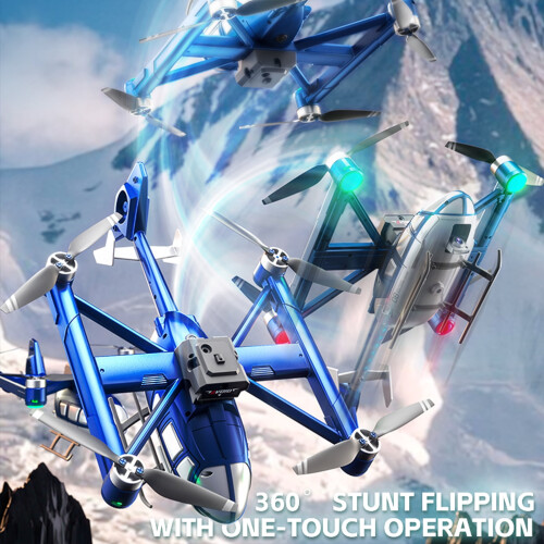 Helicopter Remote Control Quadcopter Remote Control Helicopter With Dual Camera 720P Five Sided Obstacle Avoidance Optical Hovering Brushless Motor 1