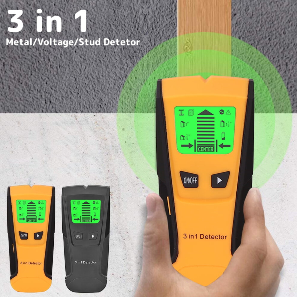3-In-1 Metal/Wood/Ac Detector With Lcd, Stud & Joist Finder, Wall Scanner For Wood, Ac Wire & Metal Studs Â Compatible With Standard Stud Finders 9314556356568