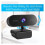 1080p webcam met ingebouwde microfoon, USB plug-and-play. 2